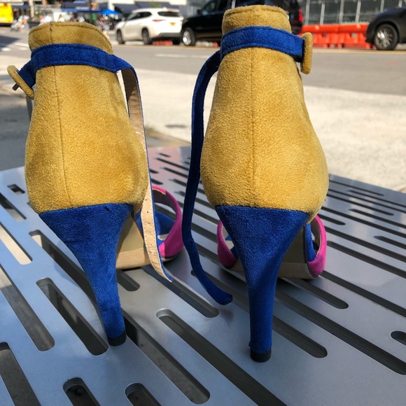 HOT chic suede heels fantastic colors size diva 8 - Picture 7 of 8
